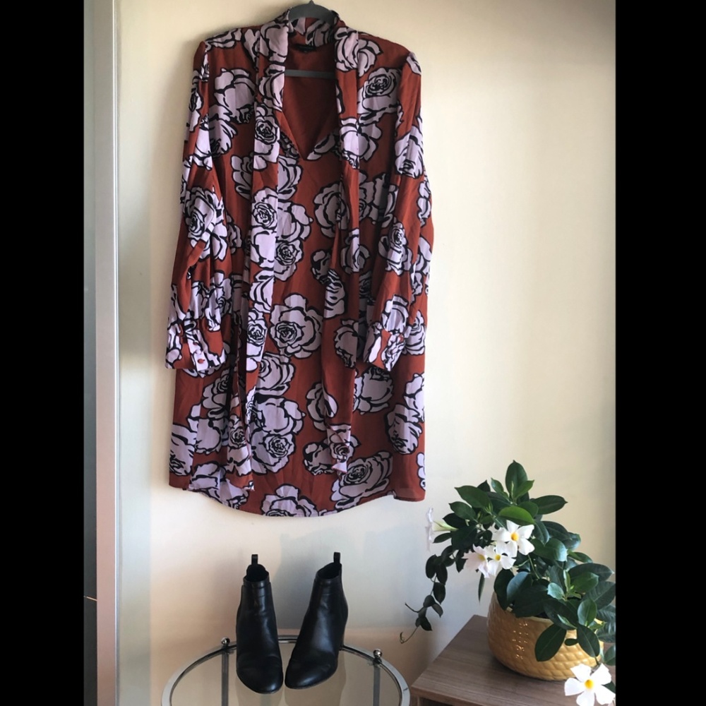 Who What Wear Rust Kimono/Dress/Top Plus Size 2X
